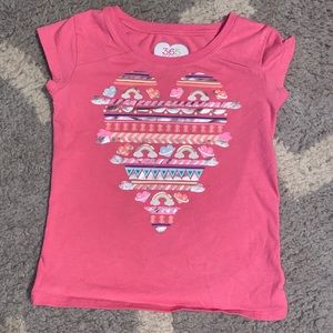 3/$9 or 5/$10 pink graphic t rainbows hearts